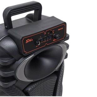 Портативная колонка ZQS10101 (USB+SD+Bluetooth+FM+дисплей+1-динамик+2микрофона 44см*30см*24см) Black