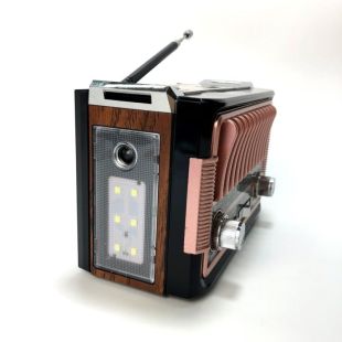 Радиоприемник Golon RX-BT086 (Bluetooth, USB+SD, фонарик) Rose gold