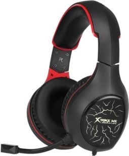 Гарнітура XTRIKE ME GH-710 (мікрофон, монітори, LED) Black/red