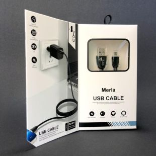 Usb-cable Micro USB 4you Merla (2A, silicon, черный, премиум упаковка)