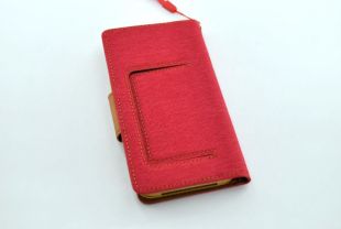Чехол-книжка 4you Canvas 4"- 4,4" red/brown универсальная ТОП Продаж! "Акционная цена"