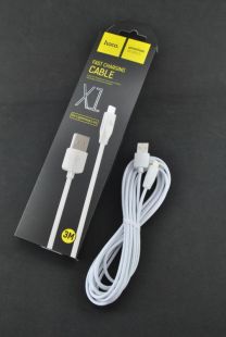 Usb-cable iPhone 5 HOCO X1 Rapid 2,4A 3m (круглый) White