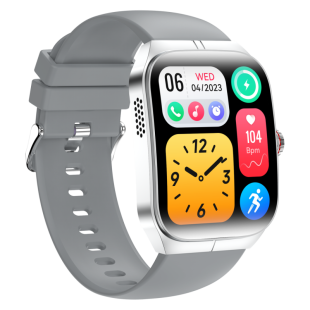 Годинник Smart Watch 4you VIBE (1.95",AMOLED 410*502,VA,300mAh,Дзвінки, Metal,12мес гарант) Silver/Grey