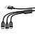 Usb-cable 3 in1 Micro USB/iPhone5/Type-C HOCO X74 2A 1m (круглый) Black