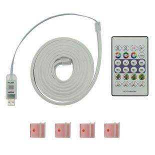LED лента неоновая USB RGB 5V, IP 65, 2м,с Bluetooth и пультом, датчиком звука (М) - Цена Недели!