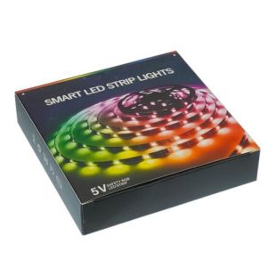 LED лента USB RGB 5V, IP 20, 2м, 20 светодиодов, Bluetooth, на самоклейке (М) - Цена Недели!