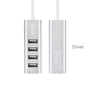 hub HOCO HB1 4 порту Silver (USB2.0)