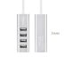 hub HOCO HB1 4 порту Silver (USB2.0)