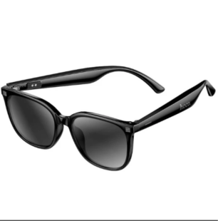 Окуляри сонцезахисні Hoco DI87 Max з Bluetooth-аудіо black (M) - Ціна Тижня!
