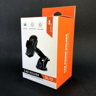 Holder 4you GL12 Black (выдвижная ножка,присоска,классический крепеж, РРЦ - 234грн)
