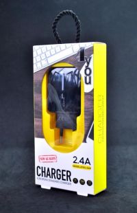 CЗУ 4you A24 (2.4A, Smart IC, Auto ID, улучшенная плата, 2USB, Led подсветка) black