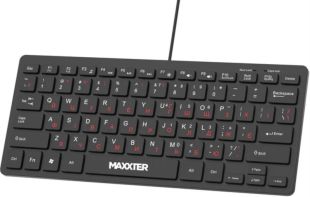Клавіатура дротова Maxxter KBM-C01B-UA (USB, mini) Black