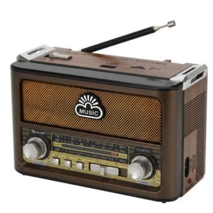 Радиоприемник Golon RX-BT087 (Bluetooth, USB+SD, фонарик) Brown