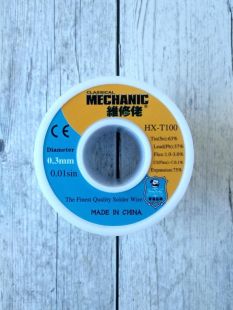 Припой катушка MECHANIC HX-T100 0,3 мм, 55 гр, Sn 63% , Pb 37% (M)