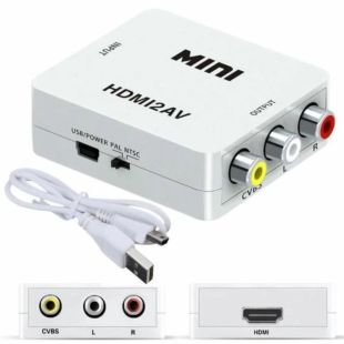 Конвертер HDMI на AV разрешение 1080p White