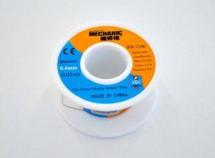 Припой катушка MECHANIC HX-T100 0,4 мм, 55 гр, Sn 63% , Pb 37% (M) 