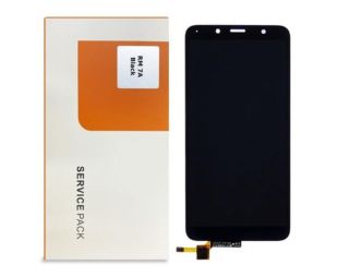 LCD Xiaomi Redmi 7A с черным тачскрином GXQC Service Pack (М)  