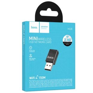 Беспроводной WiFi адаптер Hoco HI38 WiFi4 Black