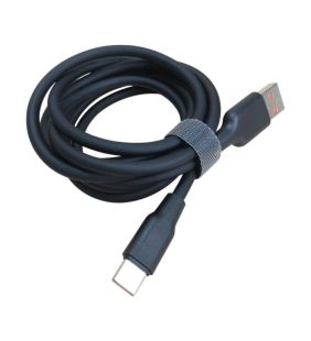 Usb-cable Type-C 4you Dnister black (3A, Silicon Perfect, 1.5m) - Универсальная упаковка