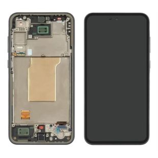 LCD Samsung A35/A356 (2024) с черным тачскрином + лавандовая корпусн рамка GH82-34221A Original (М)