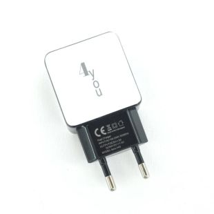 CЗУ 4you A40 (18W, Fast Charger QC 3.0, 5V/3A, 9V/12V-1.5A, 1USB) black/white
