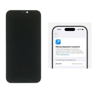 LCD iPhone 12 / 12 Pro с черным тачскрином + дисплейная рамка 60Hz без ошибки ZY-OLED  (M) 