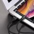 Usb-cable iPhone 5 HOCO U76 Fresh magnetic 2.4А 1.2m (круглый) Black