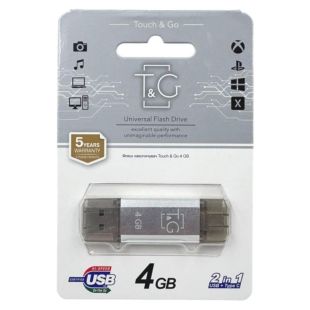 Usb 4Gb T&G 009 Star series (Type C 2.0) Silver