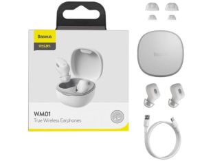 Bluetooth-гарнитура Baseus Encok True Wireless Earphones WM01 NGTW240002 White