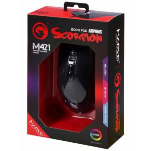 Миша провідна MARVO M421 (ігрова, Led) Black