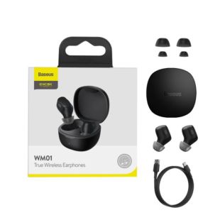 Bluetooth-гарнитура Baseus Encok True Wireless Earphones WM01 NGTW240001 Black