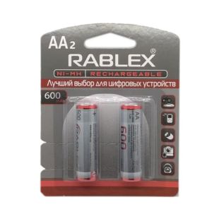 АКБ Rablex HR6 600mAh AA (2 на блистере)