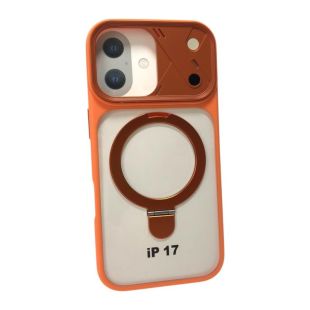 Чехол iPhone 17/18 Silicon Armor MagSafe Holder Orange