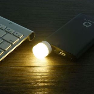 LED USB лампочка цилиндрическая, теплый свет (М) - Цена Недели!