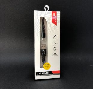 Usb-cable Type-C 4you Florida (2A, silicon, черный)