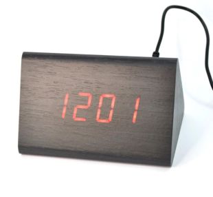 Настольные часы VST-864-1 (красная подсветка, от сети) Black