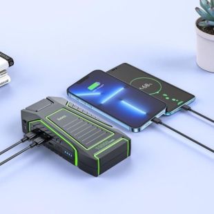 Автомобільний пуско-зарядний пристрій бустер Hoco QS1 10000mAh із ліхтарем black (М)