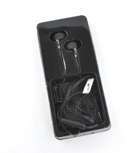 Гарнитура 4you GEMINI (плоский шнур, sport) black (от10шт - 10%)