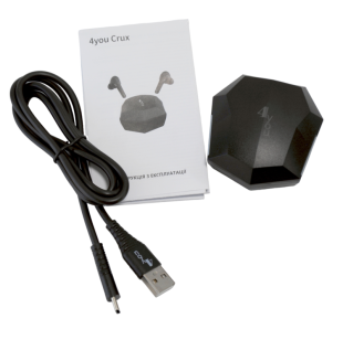 Bluetooth-гарнитура 4you CRUX black (Game Design,BT 5.1,Гар12мес,РРЦ-909г) - ВКУСНАЯ ЦЕНА!