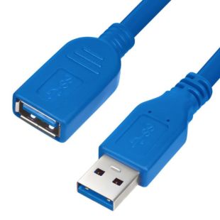 Кабель USB 3.0 папа/мама (AM/AF) 3м синий