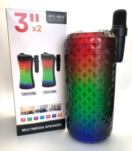 Портативна колонка SP-335204 М black (світломузика, 28 см, мікрофон у комплекті) (від 5шт - 5%)