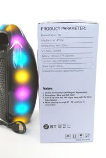 Портативна колонка ESS-109B (USB+SD+Bluetooth+FM+дисплей+адаптер від мережі+1-динамік) Black
