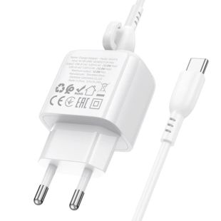 СЗУ-USB BOROFONE BAS41A 2USB 2.4A + кабель Type-C White (блистер)