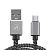 Usb-cable Micro USB Aspor A131 2.4A 1.2m orig 100% (круглый,пластиковый шнур) Black/grey
