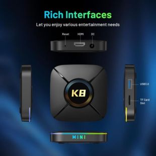Smart TV HK1 RBOX -K8 Mini 2/32GB (RK3518, Android 14.0, 4Core 64bit, 2.4G+5G+BT, VF)