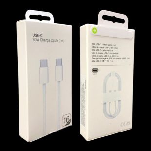 USB-C-cable iPhone 16 ProMax Type-C-Type-C Model A2795 MMO93Z/A 60W 1m (тканевый) No Logo