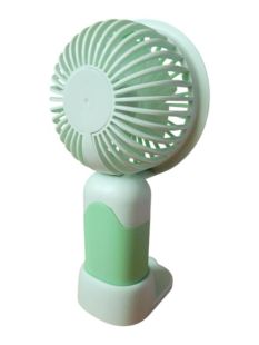 Вентилятор ручной MINI FAN SD-300 (подставка, 3 режима) Green