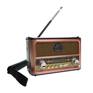 Радиоприемник Golon RX-BT087 (Bluetooth, USB+SD, фонарик) Rose gold