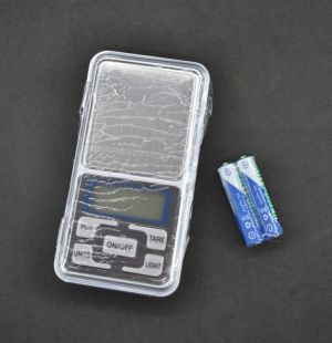 Весы карманные цифровые для мелких предметов MH-200 с 0,01 гр до 200 гр (силиконовые кнопки)