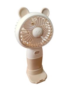 Вентилятор ручной HK59-19 Beige (подставка для телефона, 3 режима, Type-C)